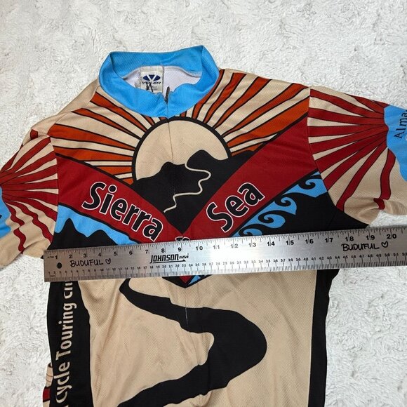 Voler Men's 3/4 Zip Short Sleeve Sierra to the Sea Cycling Jersey Medium Multi - Picture 5 of 8